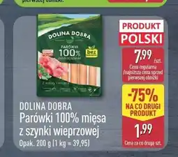 ALDI Parówki 100% mięsa z szynki wieprzowej Dolina Dobra oferta