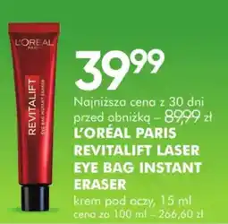 SuperPharm L'oréal paris revitalift laser eye bag instant eraser krem pod oczy oferta