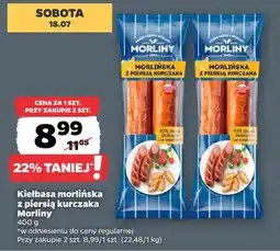 Netto Kiełbasa morlińska z piersią kurczaka Morliny oferta