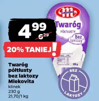 Netto Twaróg półtłusty bez laktozy Mlekovita oferta