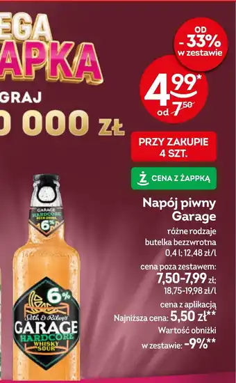 Żabka Napój piwny Garage oferta