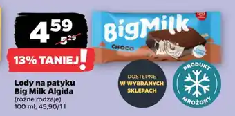 Lody na patyku Big Milk Algida