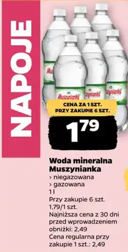 Netto Woda mineralna Muszynianka oferta