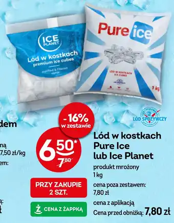 Żabka Lód w kostkach Pure Ice lub Ice Planet oferta