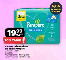 Netto Chusteczki nawilżane dla dzieci Pampers oferta