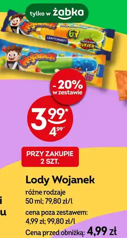 Żabka Lody Wojanek oferta