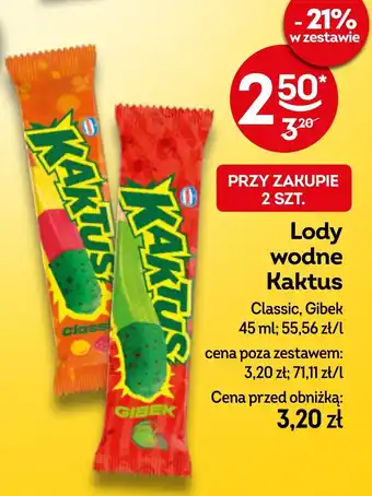 Żabka Lody wodne Kaktus oferta