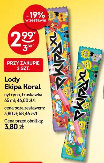Żabka Lody Ekipa Koral oferta