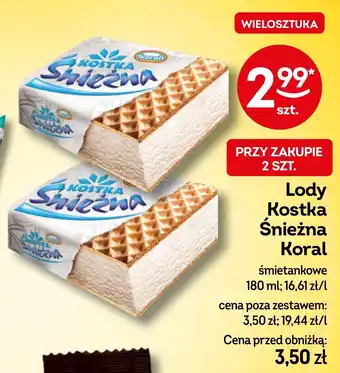 Żabka Lody Kostka Śnieżna Koral oferta