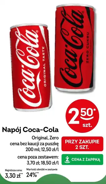 Żabka Napój Coca-Cola Original, Zero oferta
