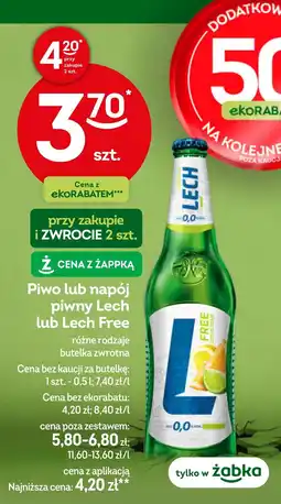 Żabka Piwo lub napój piwny Lech lub Lech Free oferta