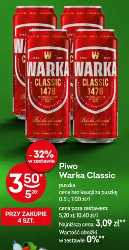 Żabka Piwo Warka Classic oferta