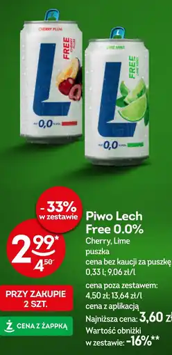 Żabka Piwo Lech Free 0,0% Cherry, Lime oferta