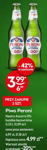 Żabka Piwo Peroni Nastro Azzurro 0% oferta