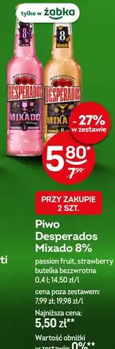 Żabka Piwo Desperados Mixado 8% oferta