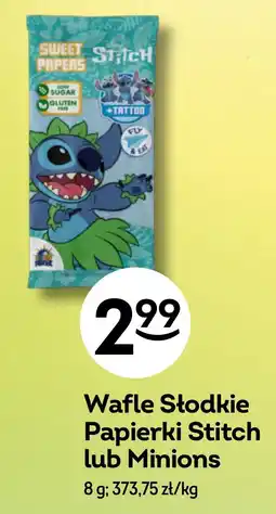 Żabka Wafle Słodkie Papierki Stitch lub Minions oferta