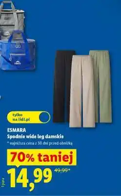 Lidl ESMARA Spodnie wide leg damskie oferta