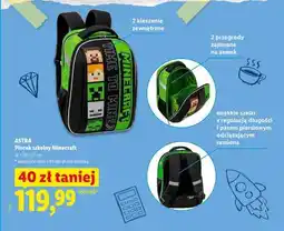 Lidl ASTRA Plecak szkolny Minecraft oferta