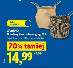 Lidl LIVARNO Składany kosz dekoracyjny, 22 L oferta