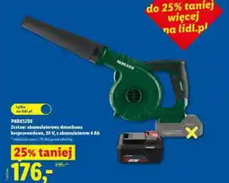 Lidl PARKSIDE Zestaw: akumulatorowa dmuchawa bezprzewodowa, 20 V, z akumulatorem 4 Ah oferta