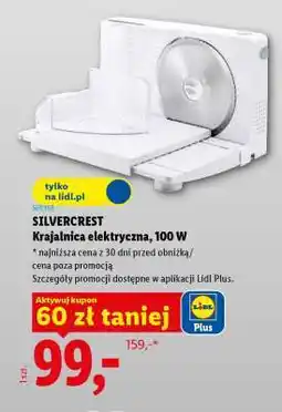 Lidl SILVERCREST Krajalnica elektryczna, 100 W oferta