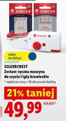 Lidl SILVERCREST Zestaw: ręczna maszyna do szycia i igły krawieckie oferta