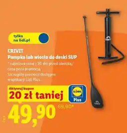 Lidl CRIVIT Pompka lub wiosło do deski SUP oferta