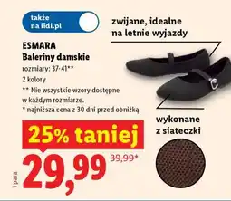 Lidl ESMARA Baleriny damskie oferta