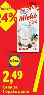 Lidl PILOS Mleko UHT 3,2% oferta