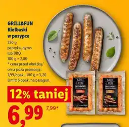 Lidl GRILL & FUN Kiełbaski w posypce oferta