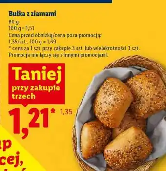 Lidl Bułka z ziarnami oferta