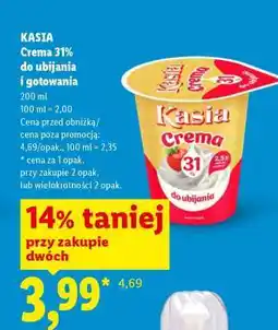 Lidl KASIA Crema 31% do ubijania i gotowania oferta