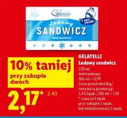 Lidl GELATELLI Lodowy sandwicz oferta