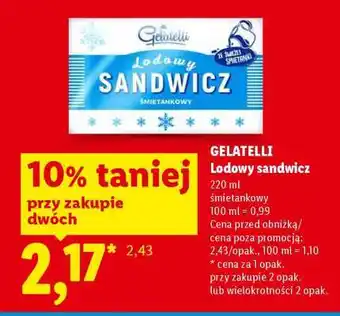 Lidl GELATELLI Lodowy sandwicz oferta