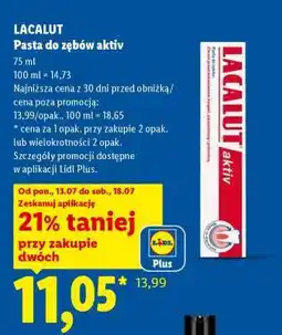 Lidl LACALUT Pasta do zębów aktyw oferta