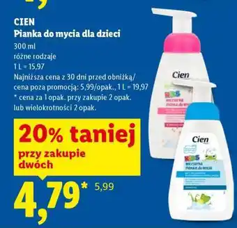 Lidl Cien Pianka do mycia dla dzieci oferta