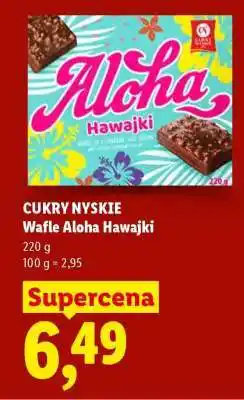 Lidl CUKRY NYSKIE Wafle Aloha Hawajki oferta