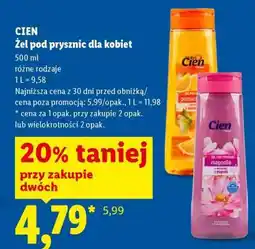 Lidl Cien Żel pod prysznic dla kobiet oferta