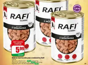 Dino Mokra karma dla psa z wołowiną Rafi oferta