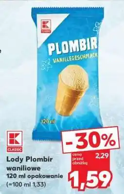 Kaufland Lody Plombir waniliowe oferta