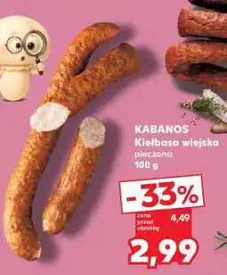 Kaufland KABANOS Kiełbasa wiejska pieczona 100 g oferta