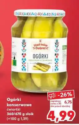 Kaufland Ogórki konserwowe ćwiartki oferta