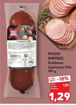 Kaufland MADEJ WRÓBEL Kiełbasa żywiecka XXL 100 g oferta