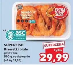 Kaufland SUPERFISH Krewetki białe gotowane oferta