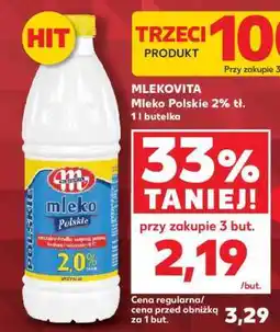 Kaufland MLEKOVITA Mleko polskie 2% tł oferta