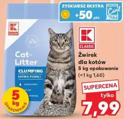 Kaufland Żwirek dla kotów 5 kg opakowanie oferta