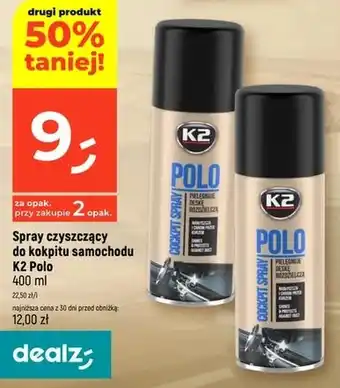 Dealz Spray czyszczący do kokpitu samochodu K2 Polo oferta