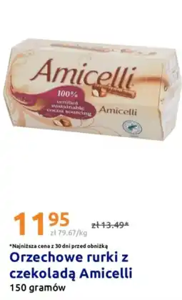 Action Orzechowe rurki z czekoladą Amicelli oferta
