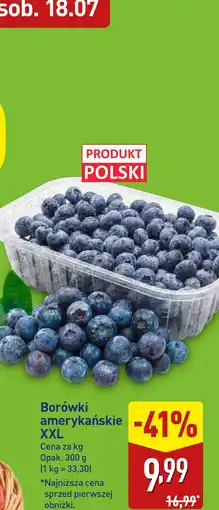 ALDI Borówki amerykańskie XXL oferta