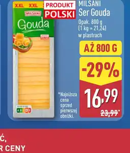 ALDI Milsani Ser Gouda w plastrach oferta